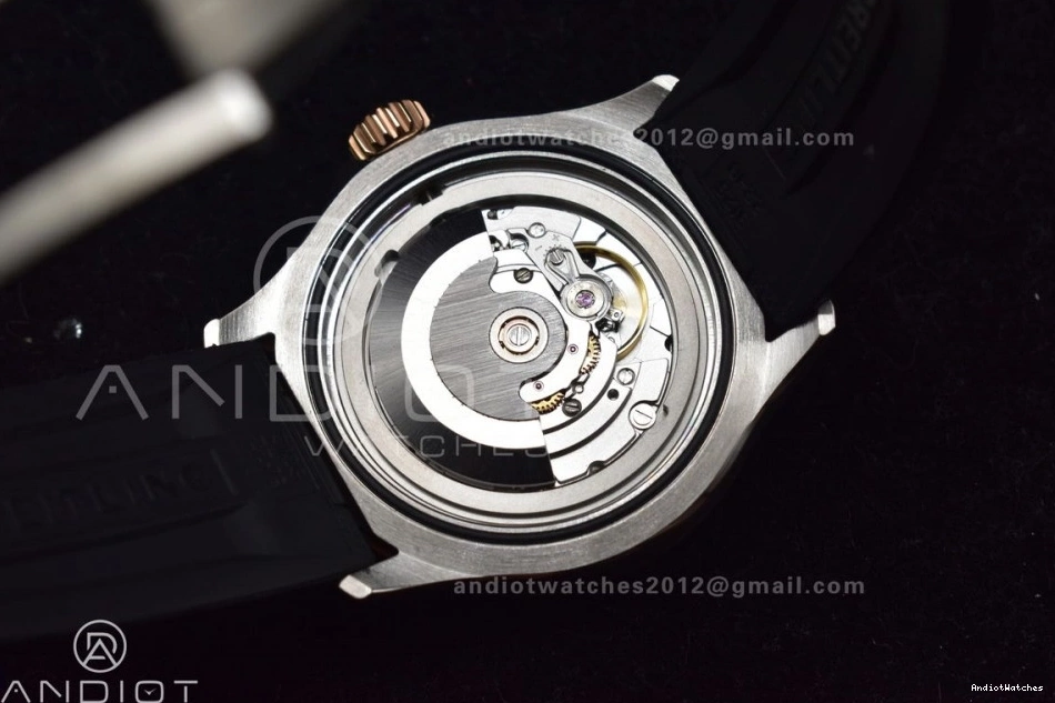 SS Best Comfortable 1165 on A Black BLSF Black Dial Automatic Rubber RG 42 SuperOcean Edition Strap 1:1 0726